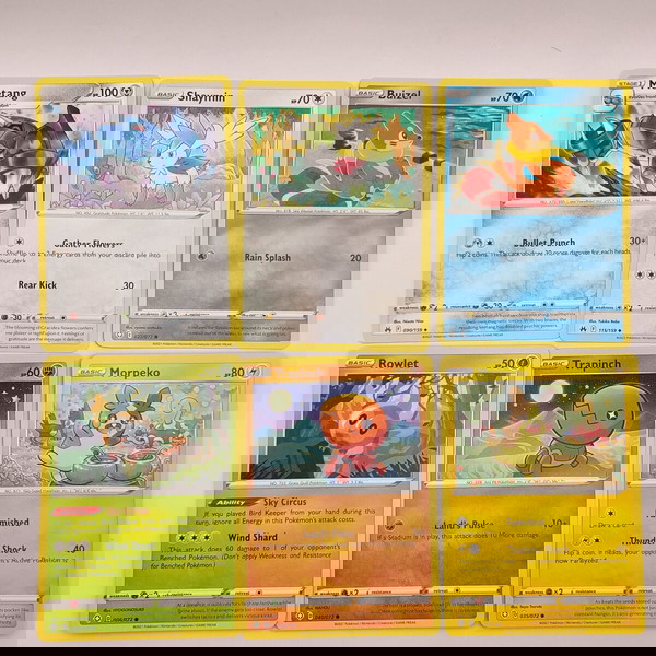 6 Pokemon Κάρτες Αυθεντικές! Metang, Shaymin, Buizel, Rowlet, Trapinch, Morpeco. Καινούριες! #4