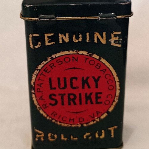 Lucky Strike vintage style metal tobacco box used reproduction