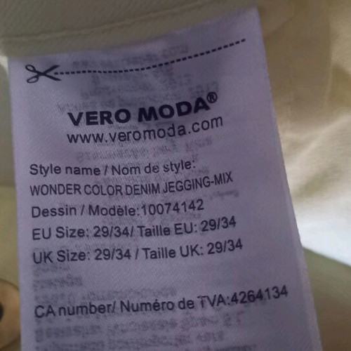 Jean Vero Moda light yellow new, size XS