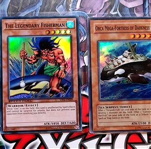 The Legendary Fisherman Super Rare + Orca Mega Fortress of Darkness Super Rare bundle