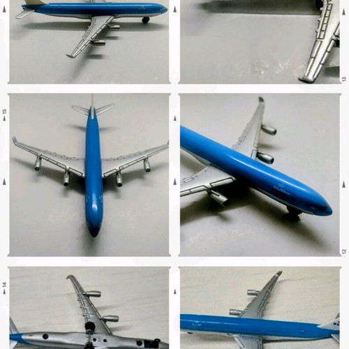 Metallic miniature Airbus A340 KLM Royal Dutch Airlines like new