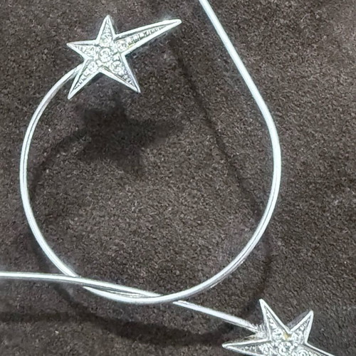 Jenavi silver necklace new with pearls and Swarovski crystals