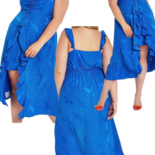 River Island plus size blue dress like new for wedding and party