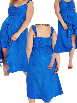 River Island plus size blue dress like new for wedding and party