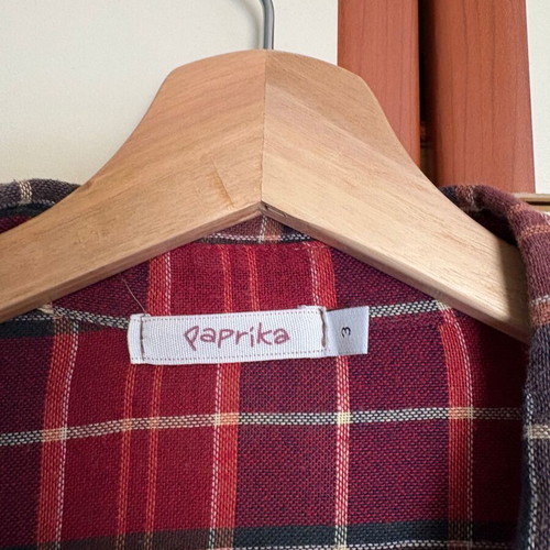 Plaid shirt Paprika 4XL like new, 100% cotton, long sleeve