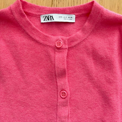 Zara cardigan pink, size small, like new