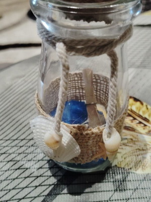 Decorative Bottle with Sand like new