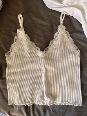 Pull & Bear lace top like new, white, size S