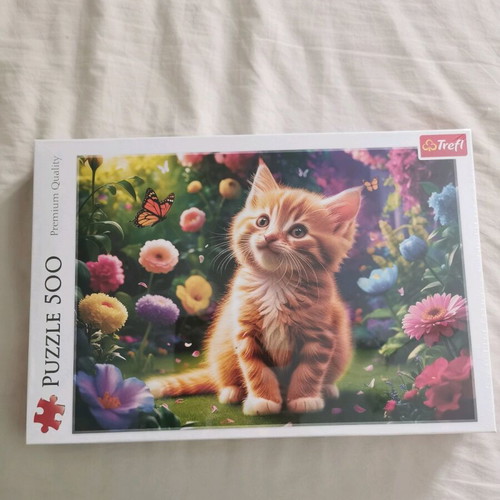 Puzzle new 500 pieces with kitten