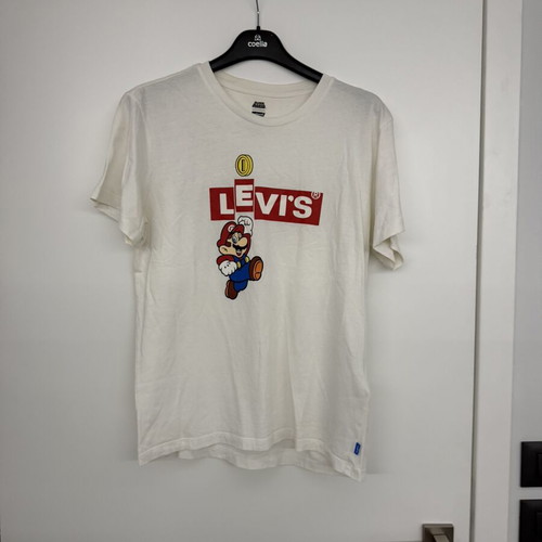 Levi's Super Mario T Shirt medium used, white