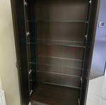 Wenge showcase with dark mirror