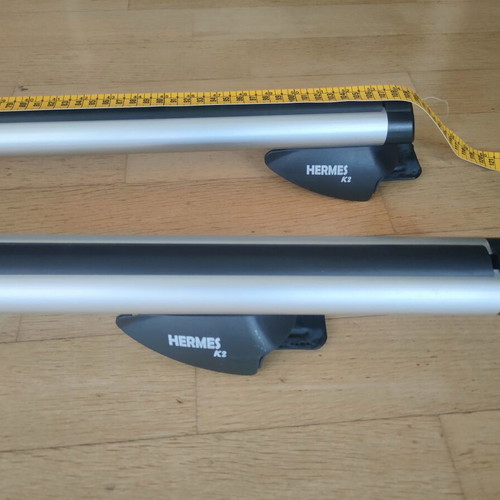 Hermes K2 aluminum roof bars used, 110cm for Chevrolet Matiz 2006