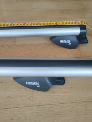 Hermes K2 aluminum roof bars used, 110cm for Chevrolet Matiz 2006