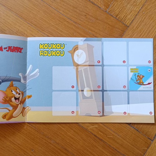 Tom and Jerry Koukouroukou Album like new with 4 stickers