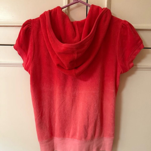 Juicy Couture short sleeve terry jacket like new, orange, size M