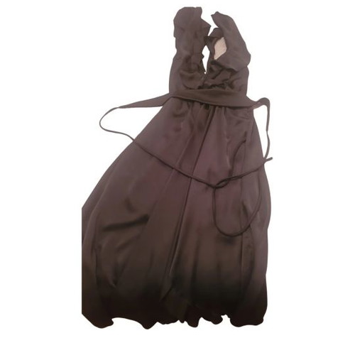 Silk dress Anna Samouka black new with belt, size S
