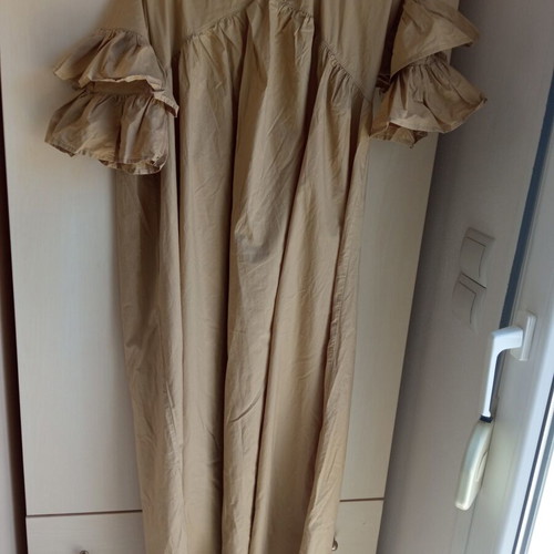 Kate London Maxi Dress beige camel, like new, poplin fabric