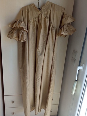 Kate London Maxi Dress beige camel, like new, poplin fabric
