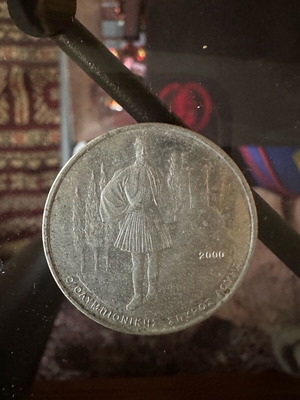 Spyros Louis Coin 2000 500 Drachmas used