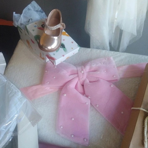 Complete baptism package new with dress, oil cloths, candle and accessories