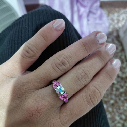 Ring like new, pink and multicolor