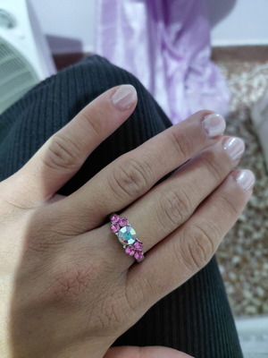 Ring like new, pink and multicolor
