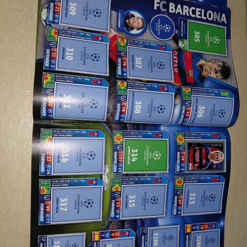 Topps Champions League sticker album used 2015-2016