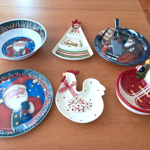 Seasonal ceramic and glass plates and trays new, Christmas and Easter