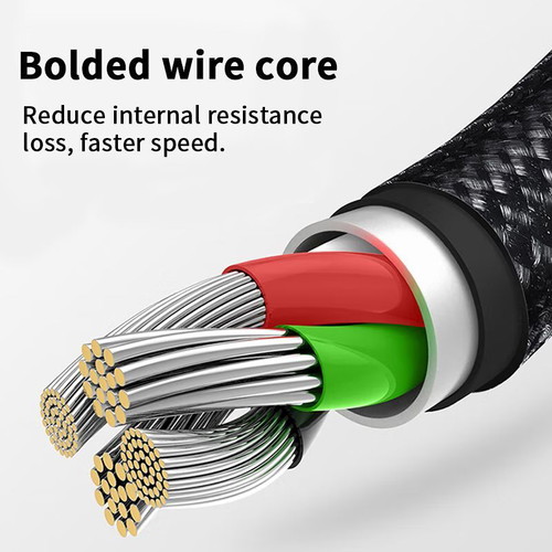 2in1 braided cable with 60W Type C and Lightning new