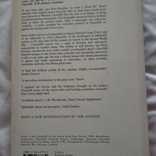 Churchill: A Brief Life paperback like new