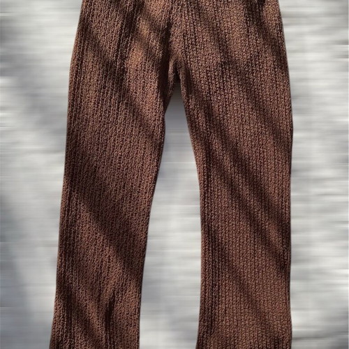 Pull & Bear brown summer pants used, semi-transparent, straight leg, size M