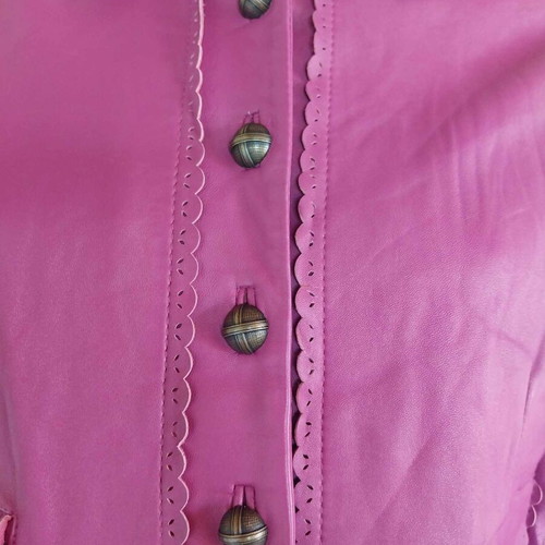 Vintage purple leather jacket Tintoretto used, size L