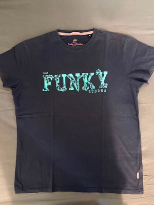 Funky Buddha t-shirt used, blue, size XS for 14 years