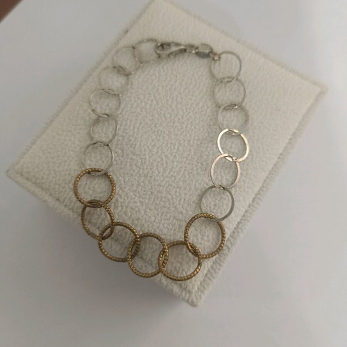 Silver bracelet with two-tone 925 like new