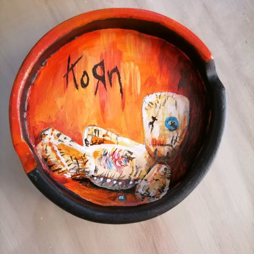 Handmade Korn ashtray made to order from clay