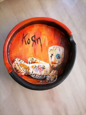 Handmade Korn ashtray made to order from clay