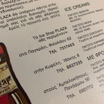 Φυλλάδιο Plaza Ice Cream 1978 μεταχειρισμένο, αυθεντικό