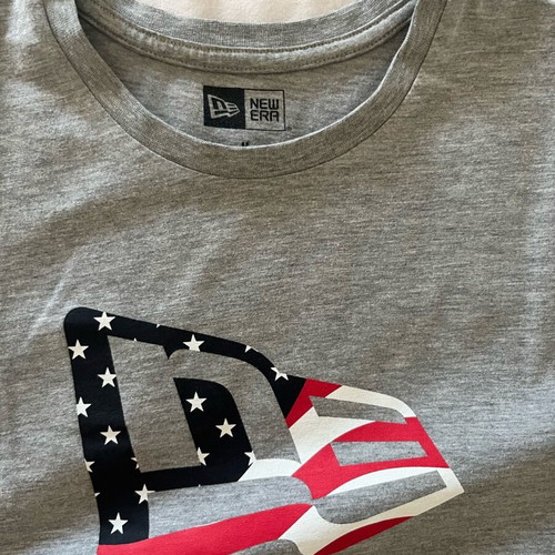 New Era T-shirt used, gray, size M