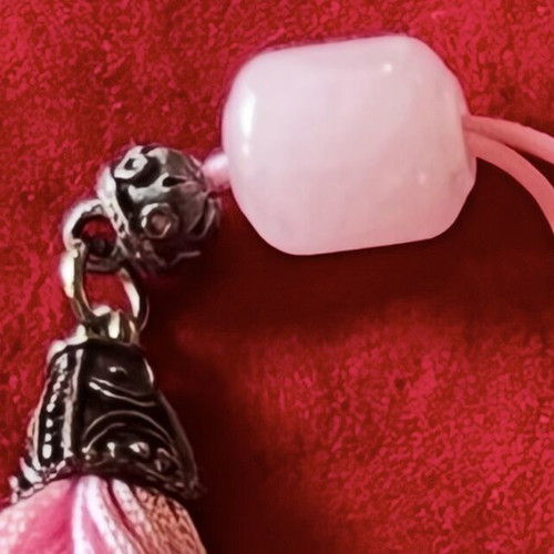 Worry beads made of rose quartz stones new