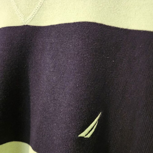 Nautica sweater with green and blue stripes, XL