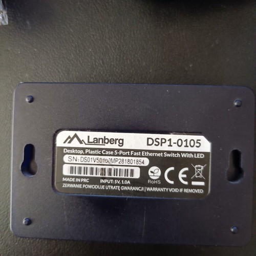 Lanberg DSP1-0105 Ethernet switch 5 ports used