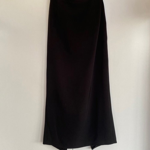Y2K Vintage Black Maxi Skirt with Back Slit Like New