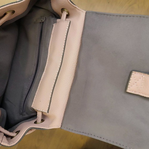 Pink faux leather backpack like new