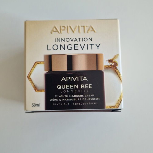 Apivita Queen Bee Longevity 12 Youth Markers Cream Silky Light 50ml new