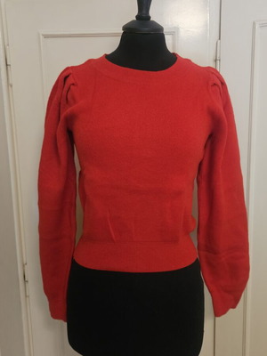 Bershka red crop top like new, size XS