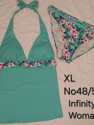 Σετ μαγιό τανκίνι Infinity Woman καινούργιο, ξώπλατο, ροζ και τιρκουάζ