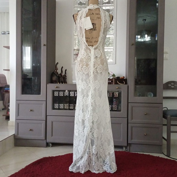 Dresses Foremata Cameliane Floral Maxi Makri Forema Tirantes Loyloydia Dress Straps 3d Flower Applique