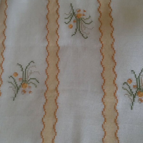 Vintage tablecloth from Crete handmade