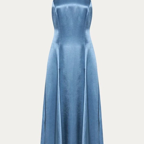 Nidodileda satin dress like new, size small, blue