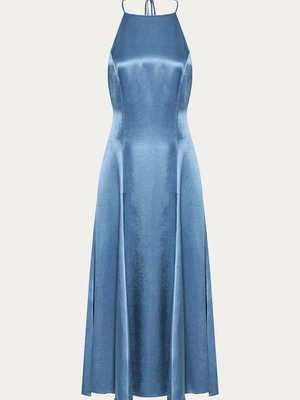 Nidodileda satin dress like new, size small, blue